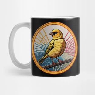 Canary Embroidered Patch Mug